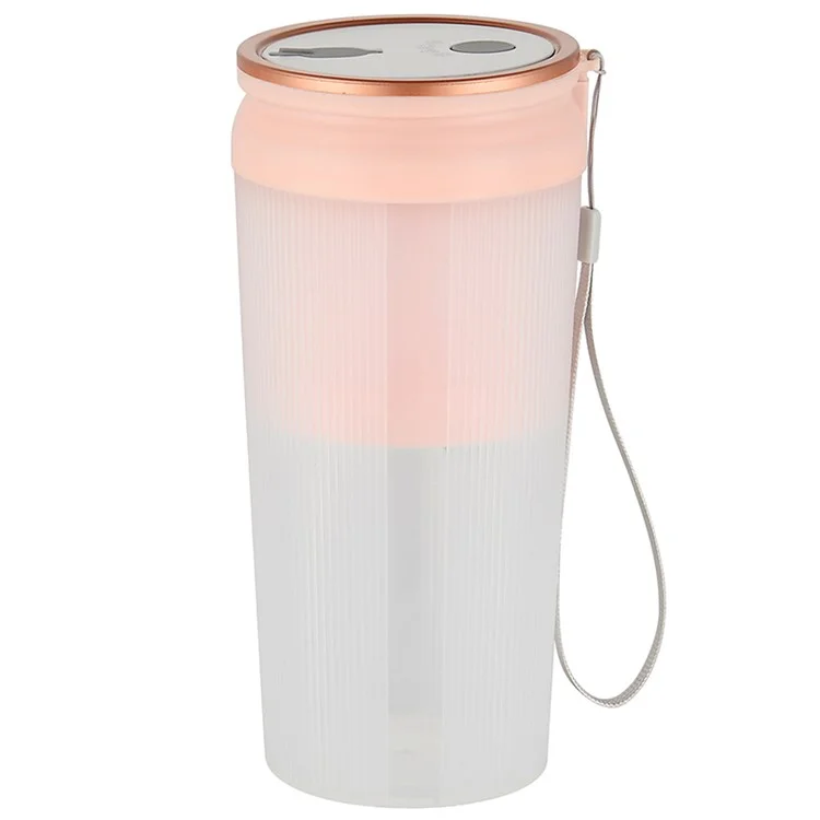 LGZ-1 500ml 50W 4 Hojas Licuadora Eléctrica Portátil PP+304 Acero Inoxidable Exprimidor (Sin certificado de la FDA, sin BPA) - Rosa