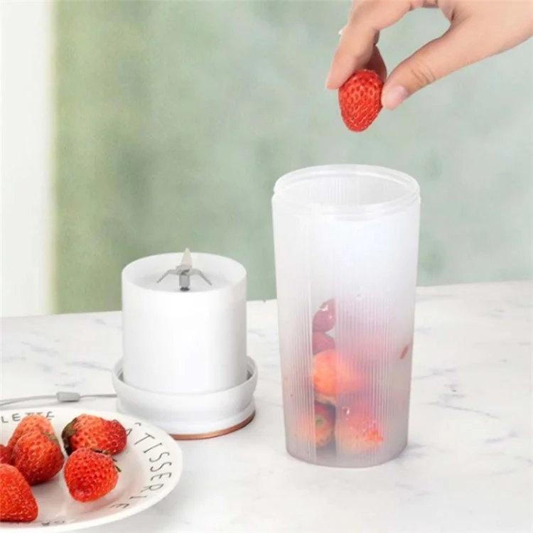 LGZ-1 500ml 50W 4 Hojas Licuadora Eléctrica Portátil PP+304 Acero Inoxidable Exprimidor (Sin certificado de la FDA, sin BPA) - Rosa