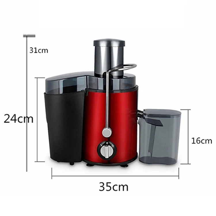 Multifunctional 2-Speed Centrifugal Juicer Machine Vegetable Fruit Juice Extractor (No FDA, BPA-Free) - Red