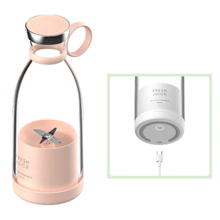 Type-C Charging Juicer Blender Cup Portable Fruit Mixing Machine (BPA-Free, No FDA Certified) - Pink