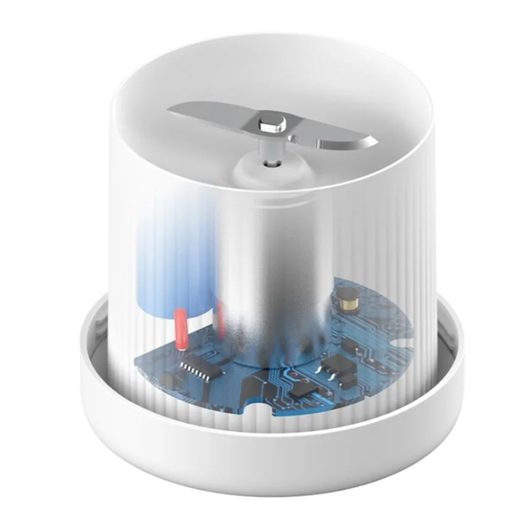 USB-Magnetladegerät 350 ml Mixer 4 Klingen Entsafter Becher Mini-Shaker-Mixer (BPA-frei, nicht FDA-zertifiziert) - Weiß