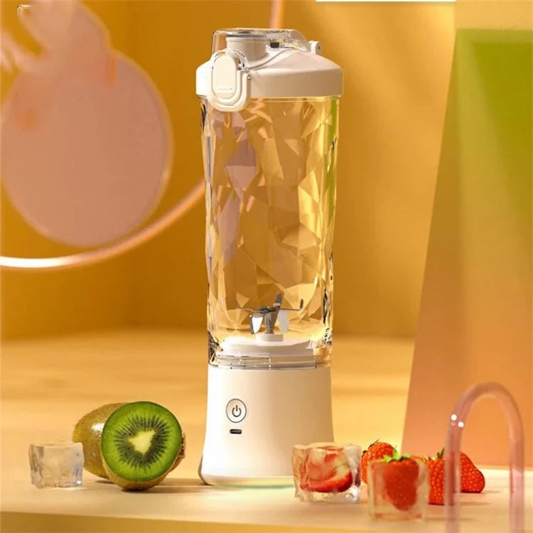 A9 Portable Blender Multi-functional Battery-Powered 600ml Mini Blender Juicer Cup (No FDA, BPA-Free) - Purple
