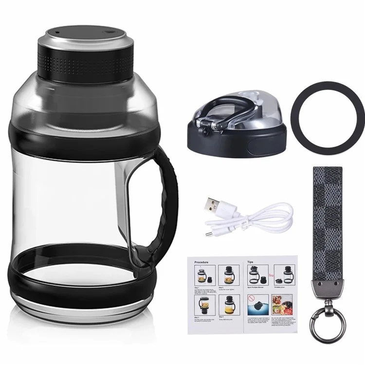 Mélangeur de jus en plastique AS A10 USB rechargeable Bouteille d'eau (sans BPA, certifié FDA) - Blanc