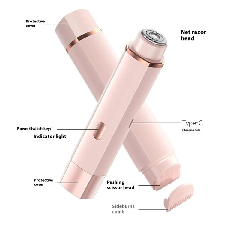 Rasoir électrique portable à double tête Tondeuse à cheveux avec 1 mode d'intensité