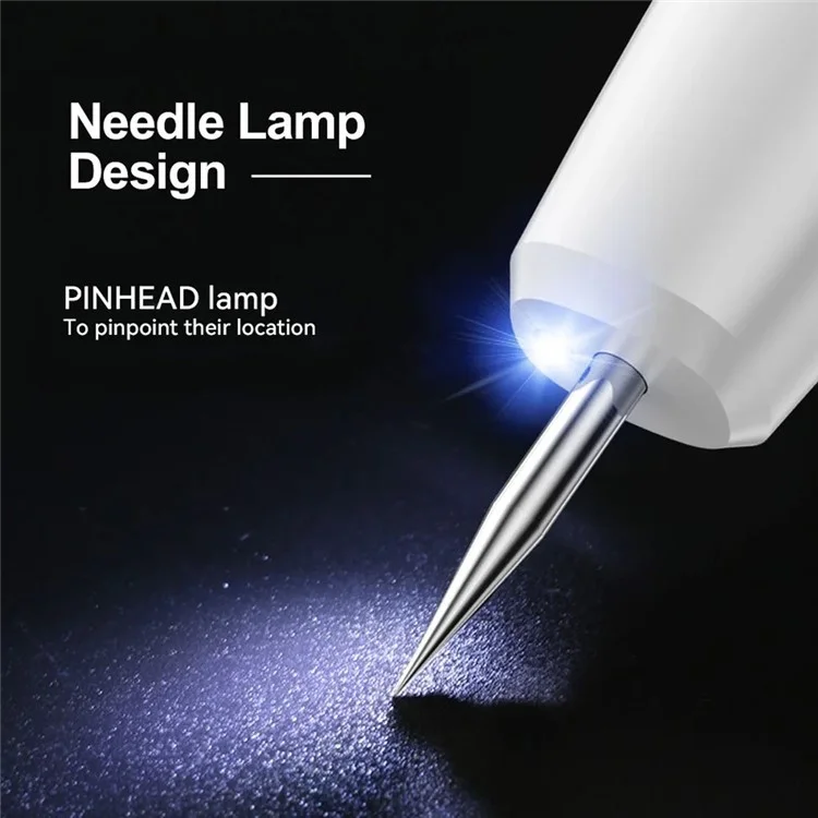 Stylo de Retrait Électrique Portable de Nevus avec Affichage LED à 15 Modes d'Intensité - Argent