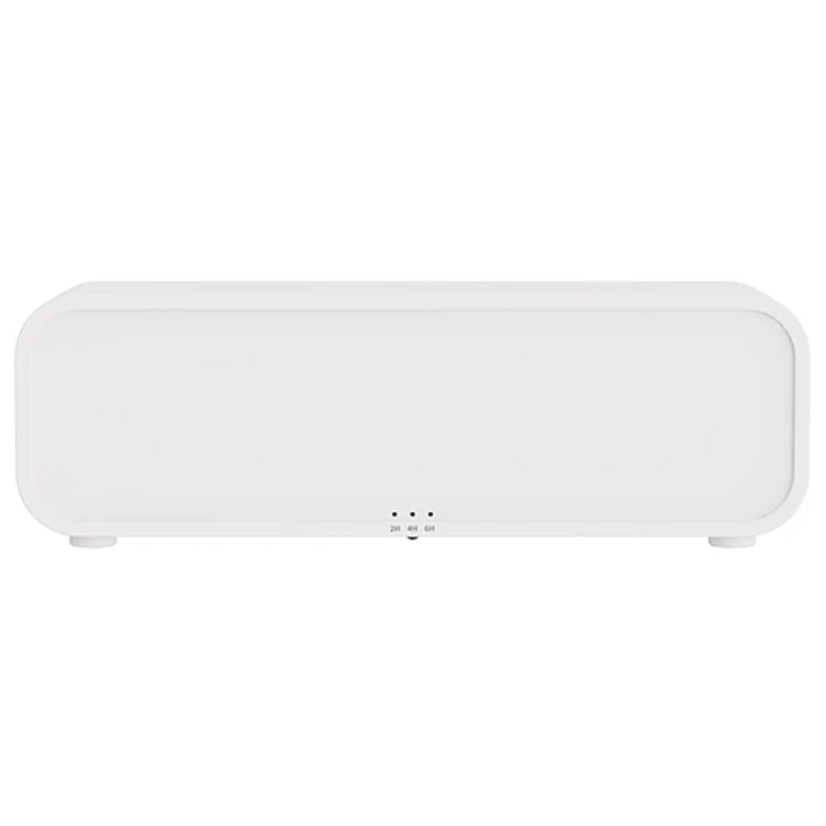 A5 Desktop Aromatherapy Diffuser Simulation Fireplace Flame Humidifier with Sound-Activated Light - White