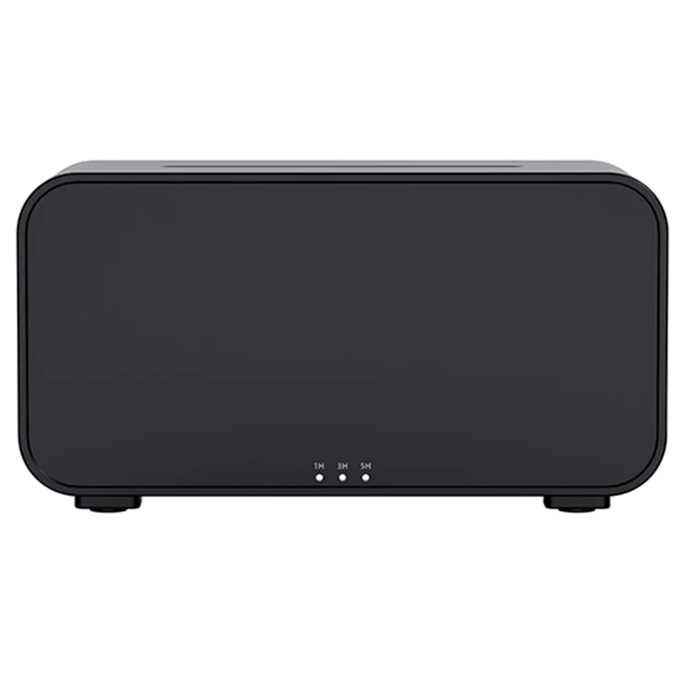A6 Simulation Fireplace Flame Aromatherapy Diffuser Desktop Humidifier with Timer and Ambient Light - Black