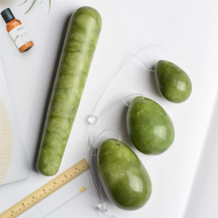 Jade Eggs Massage Stick Beauty Roller Face Massager Massager Herramientas De Salud Set