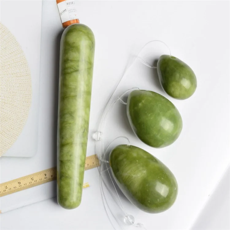Jade Eggs Massage Stick Beauty Roller Face Massager Massager Herramientas De Salud Set
