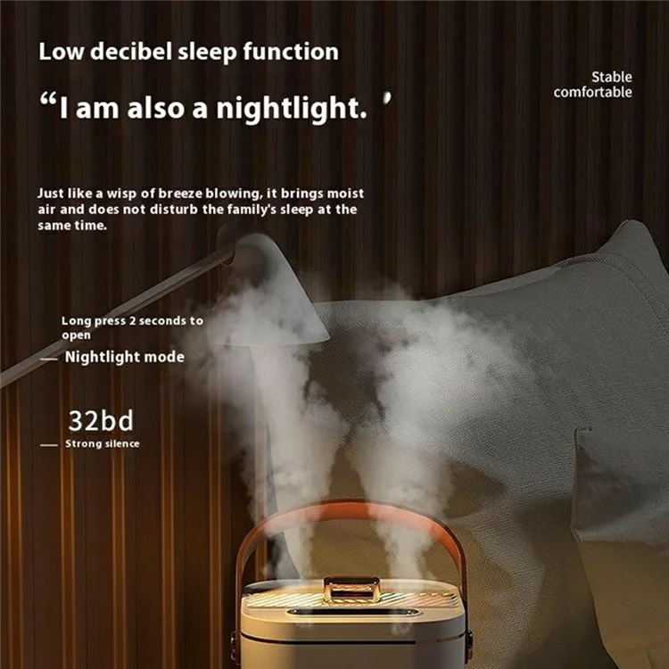 Humidificateur Double Spray 1,8 l Maker Fogger LED LED Night Light 32db Siest - Blanc / Plug