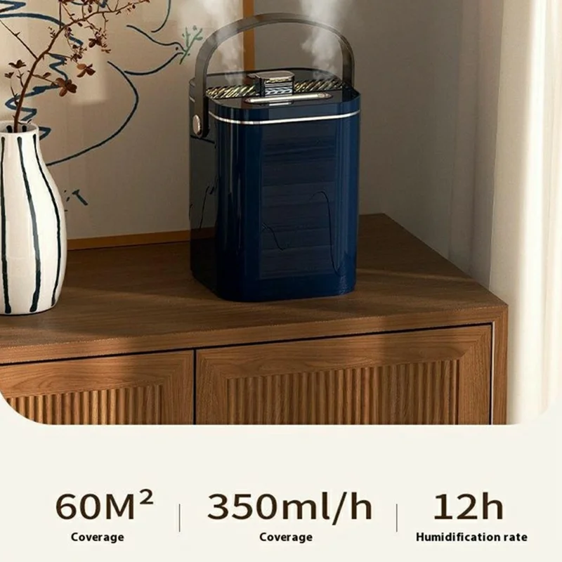 Humidifier Double Spray 1.8L Mist Maker Fogger LED Night Light 32dB Quiet - White / UK Plug