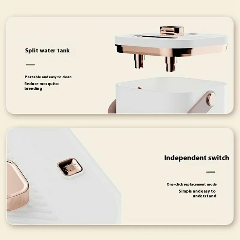 Humidifier Double Spray 1.8L Mist Maker Fogger LED Night Light 32dB Quiet - White / UK Plug