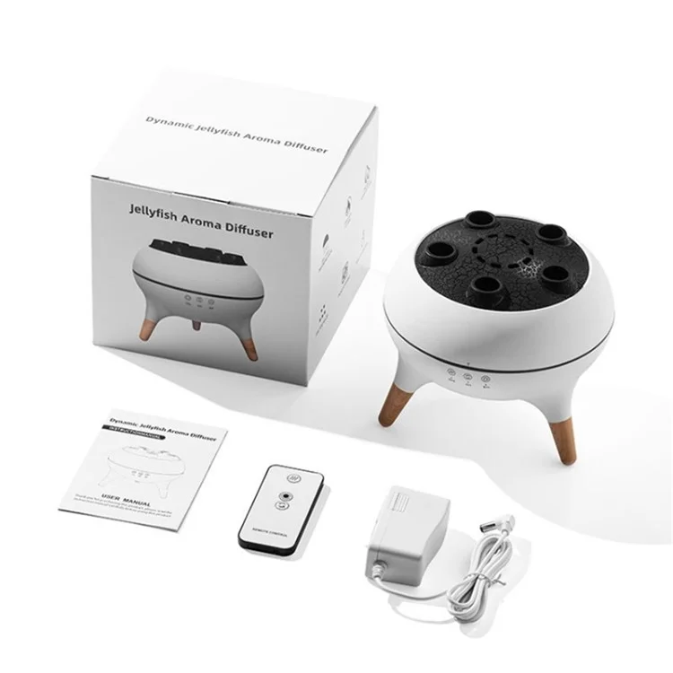 Qualle Design Dynamic RC Fungierer Multispray-aroma-diffusor Mit Farbenfrohen Lichtern - US -stecker