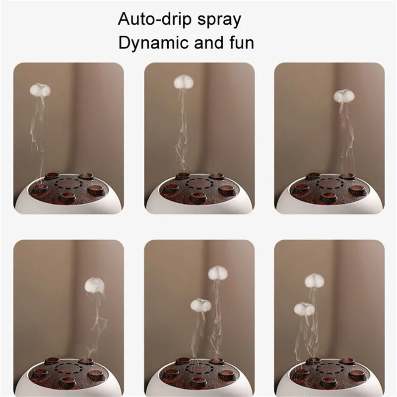 Jellyfish Design Dynamic RC Humidifier Multi-Spray Aroma Diffuser with Colorful Lights - EU Plug