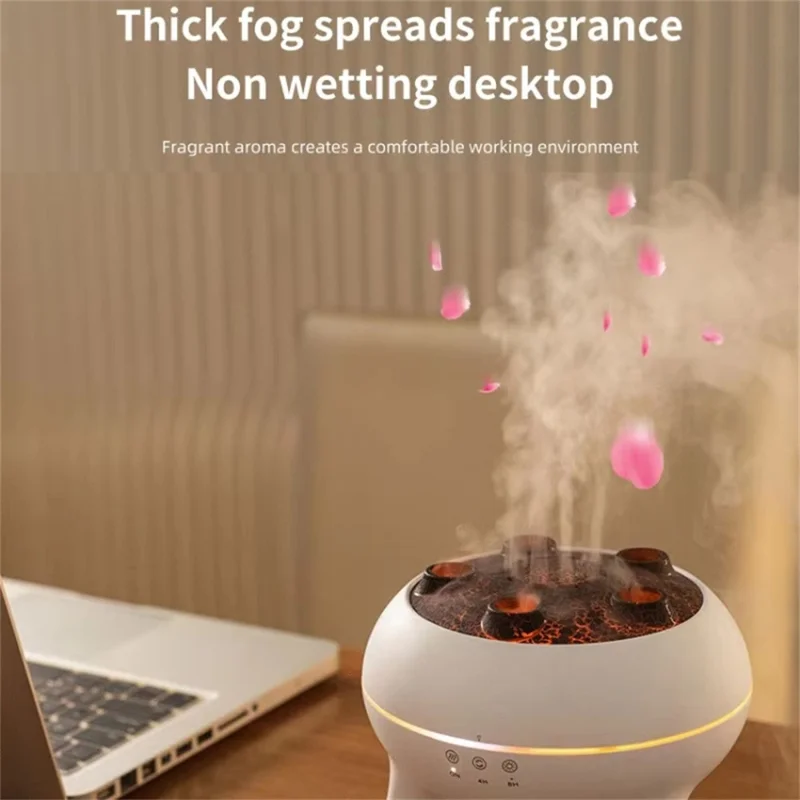 Jellyfish Design Dynamic RC Humidifier Multi-Spray Aroma Diffuser with Colorful Lights - EU Plug