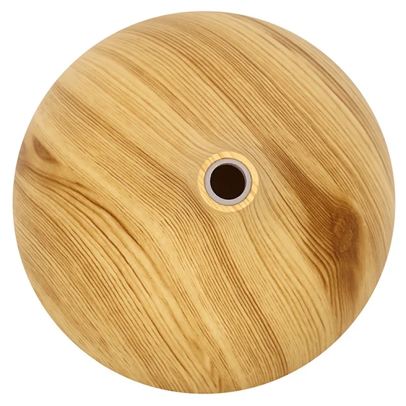 Desktop Humidifier Automatic Power Off 160ML Wood Grain Diffuser with Ambient Night Light - Style A-Brown / UK Plug