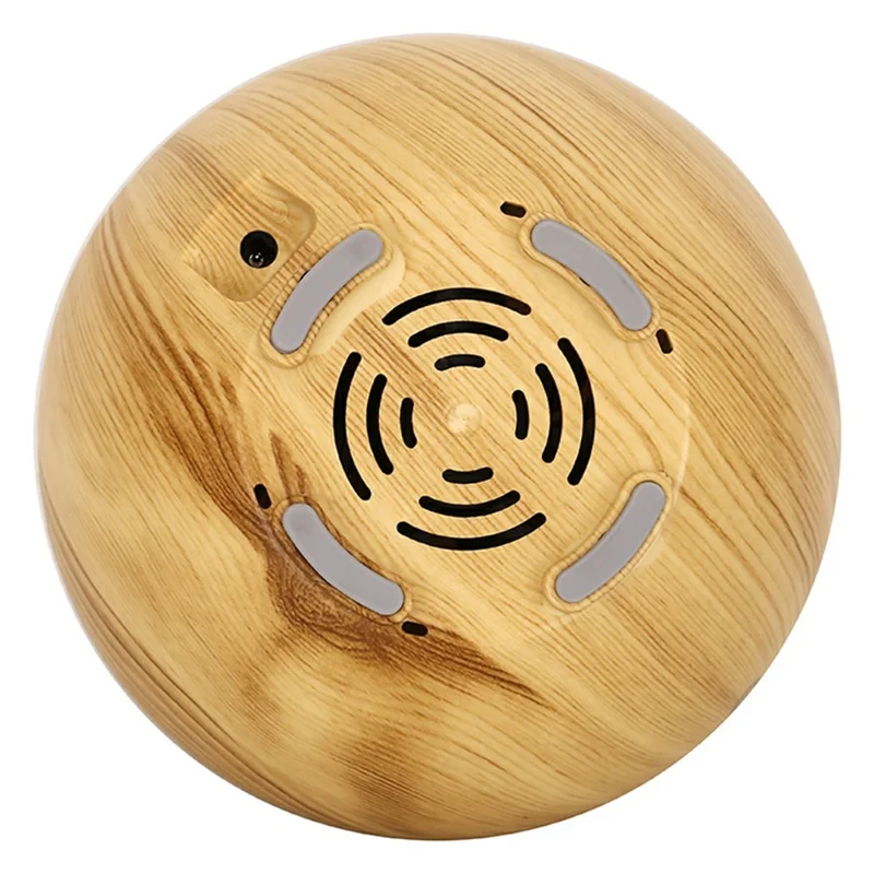 Desktop Humidifier Automatic Power Off 160ML Wood Grain Diffuser with Ambient Night Light - Style A-Brown / UK Plug