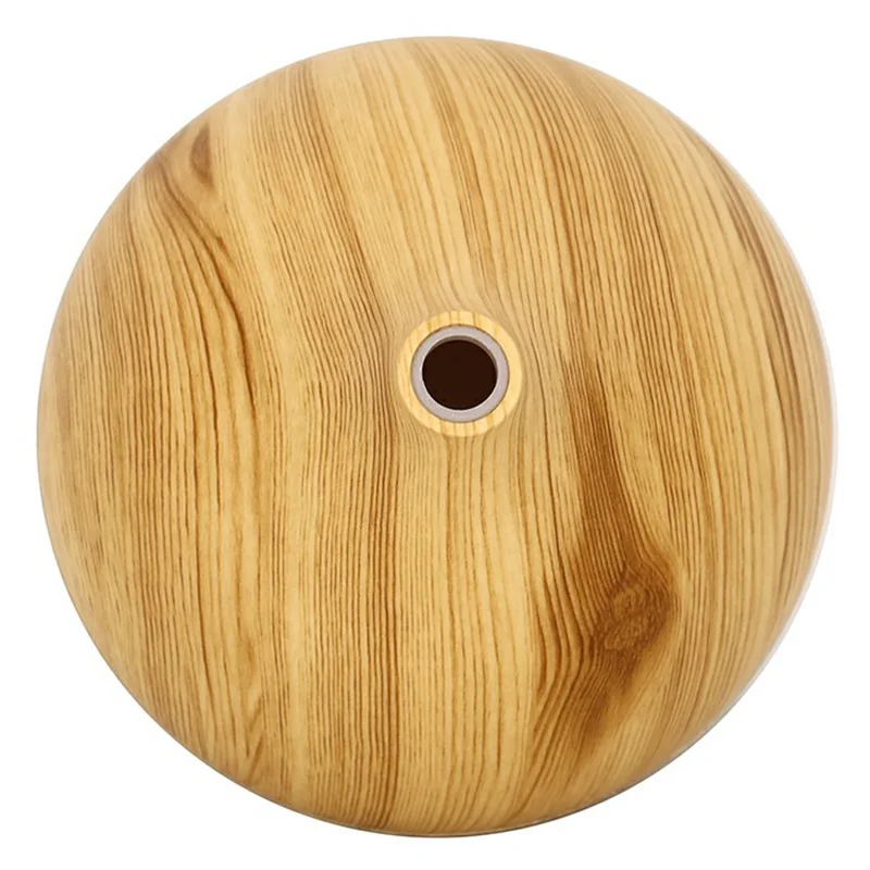 Desktop Humidifier Automatic Power Off 160ML Wood Grain Diffuser with Ambient Night Light - Style B-Brown / UK Plug