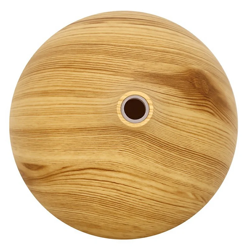 Desktop Humidifier Automatic Power Off 160ML Wood Grain Diffuser with Ambient Night Light - Style C-Black / EU Plug
