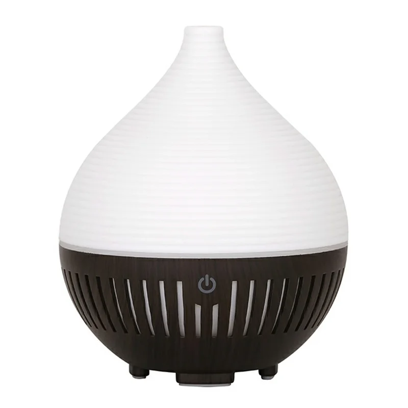 160ML Desktop Humidifier Quiet Essential Oil Diffuser with Ambient Night Light for Bedroom Office - Style B-Black / US Plug