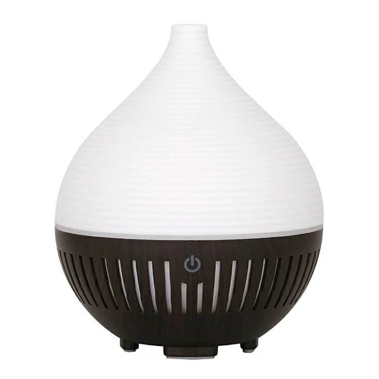 Humidificador de Escritorio de 160 ml Difusor de Aceite Esencial Tranquilo Con Luz de Noche Ambiental Para la Oficina Del Dormitorio - Estilo B-Black / Enchufe Del Reino Unido