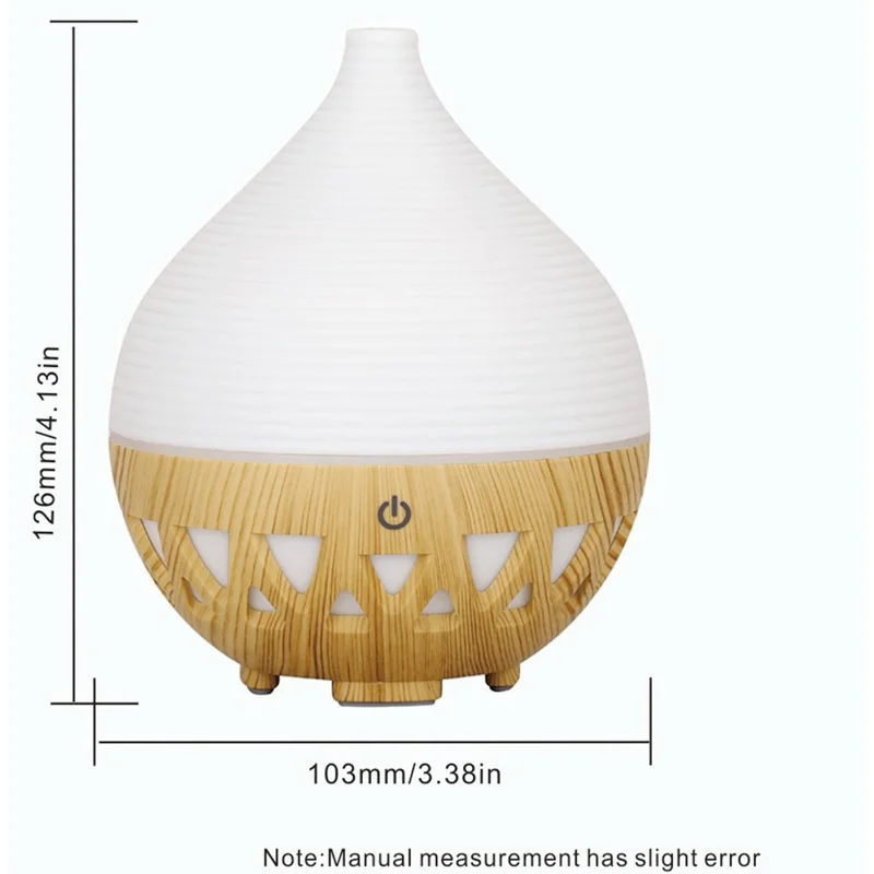 160ML Desktop Humidifier Quiet Essential Oil Diffuser with Ambient Night Light for Bedroom Office - Style C-Brow / UK Plug