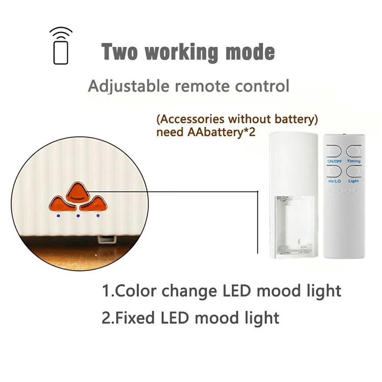 12W Crystal Humidifier Aromatherapy Diffuser 250ml Smart Remote Control Portable Automatic Diffuser - V178 Whale EU Plug