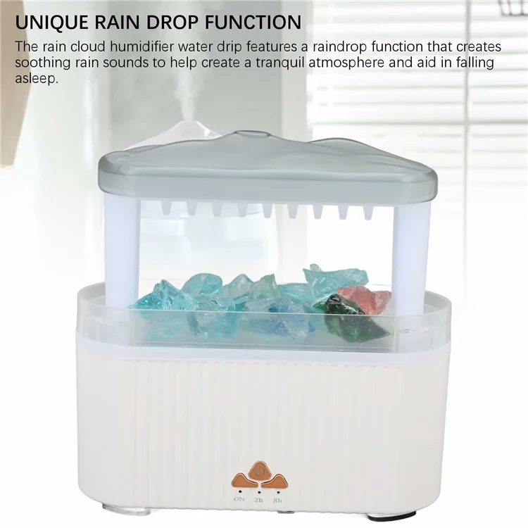 12W Crystal Humidifier Aromatherapy Diffuser 250ml Smart Remote Control Portable Automatic Diffuser - V178 Whale EU Plug