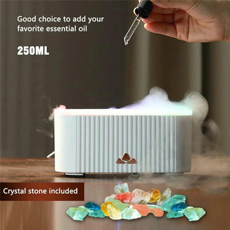 12W Crystal Humidifier Aromatherapy Diffuser 250ml Smart Remote Control Portable Automatic Diffuser - V178 Whale EU Plug