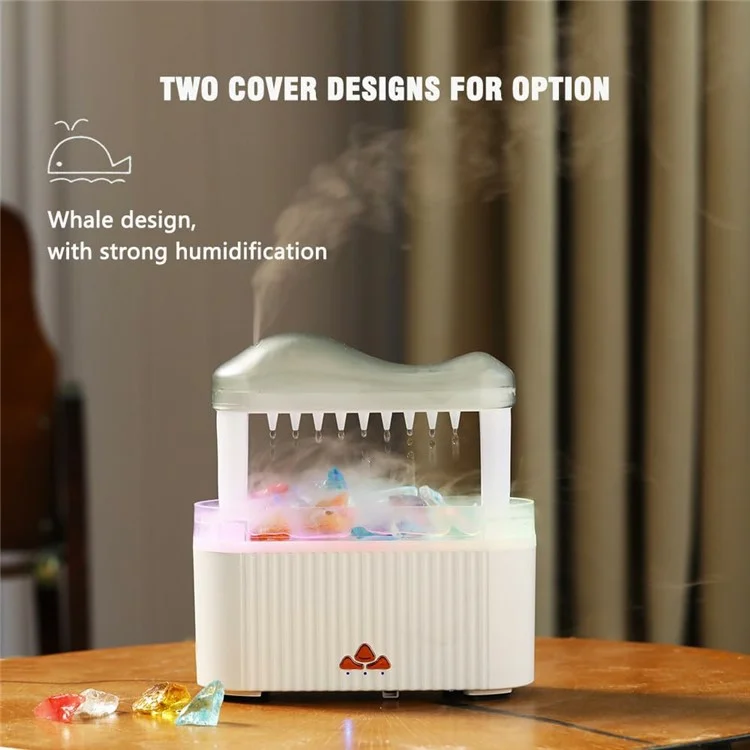 12W Crystal Humidifier Aromatherapy Diffuser 250ml Smart Remote Control Portable Automatic Diffuser - V178 Whale EU Plug