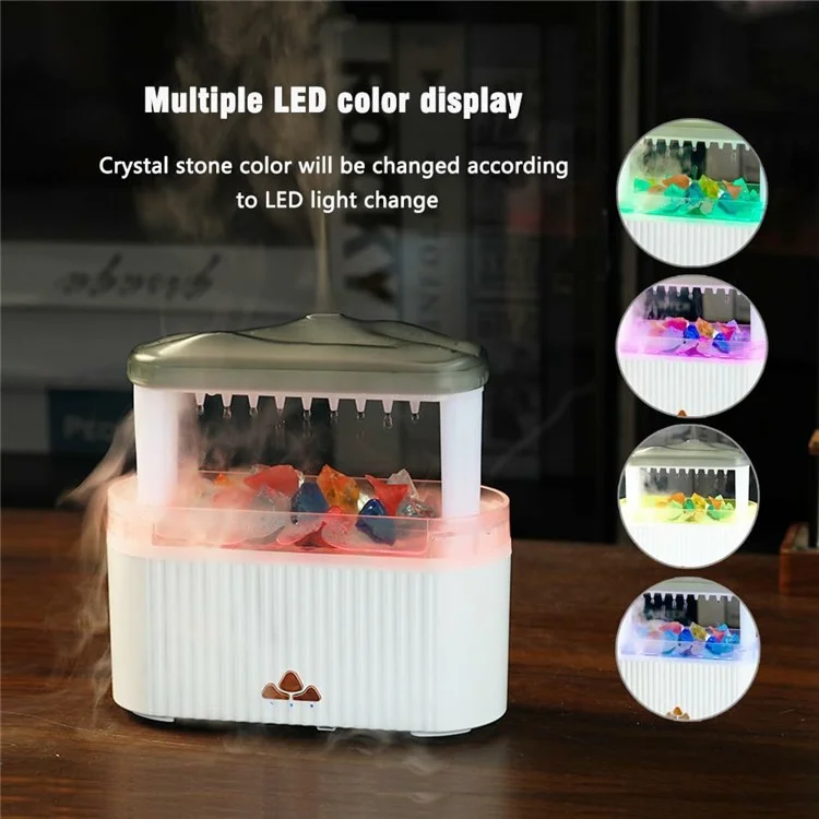 12W Crystal Humidifier Aromatherapy Diffuser 250ml Smart Remote Control Portable Automatic Diffuser - V178 Whale EU Plug