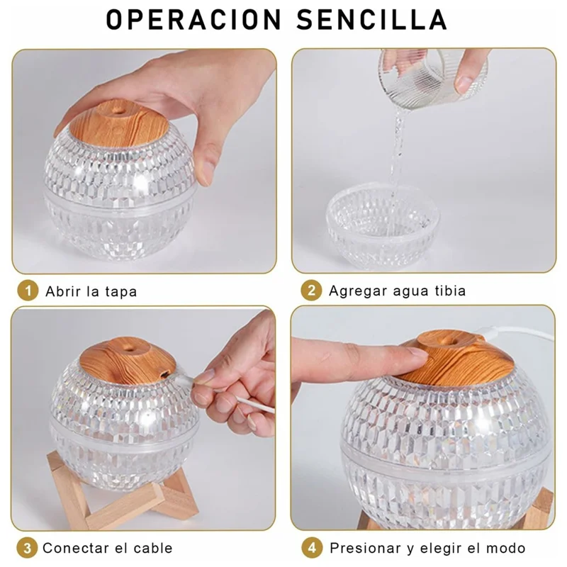 350 ml Maison Chambre à Coucher en Cristal Humidificateur de Bureau