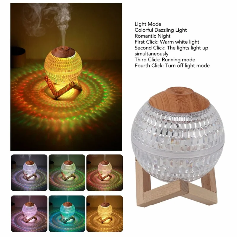 350 ml Maison Chambre à Coucher en Cristal Humidificateur de Bureau