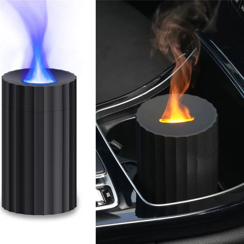 A1 Creative Colorful Flame Light Aroma Diffuser Home Office Car Air Humidifier - White