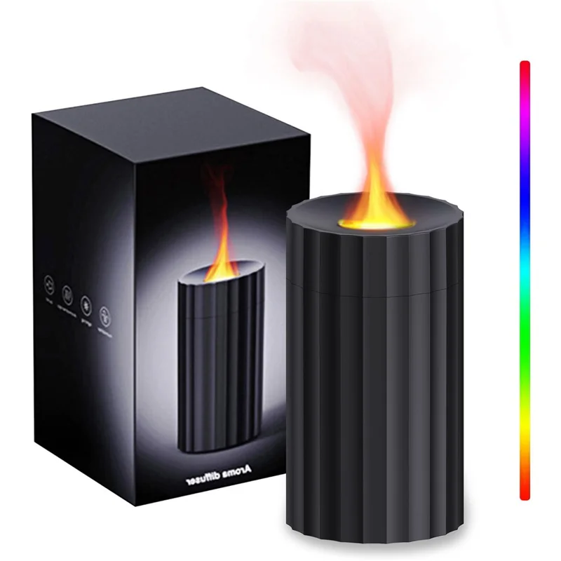 A1 Creative Colorful Flame Light Aroma Diffuser Home Office Car Air Humidifier - White