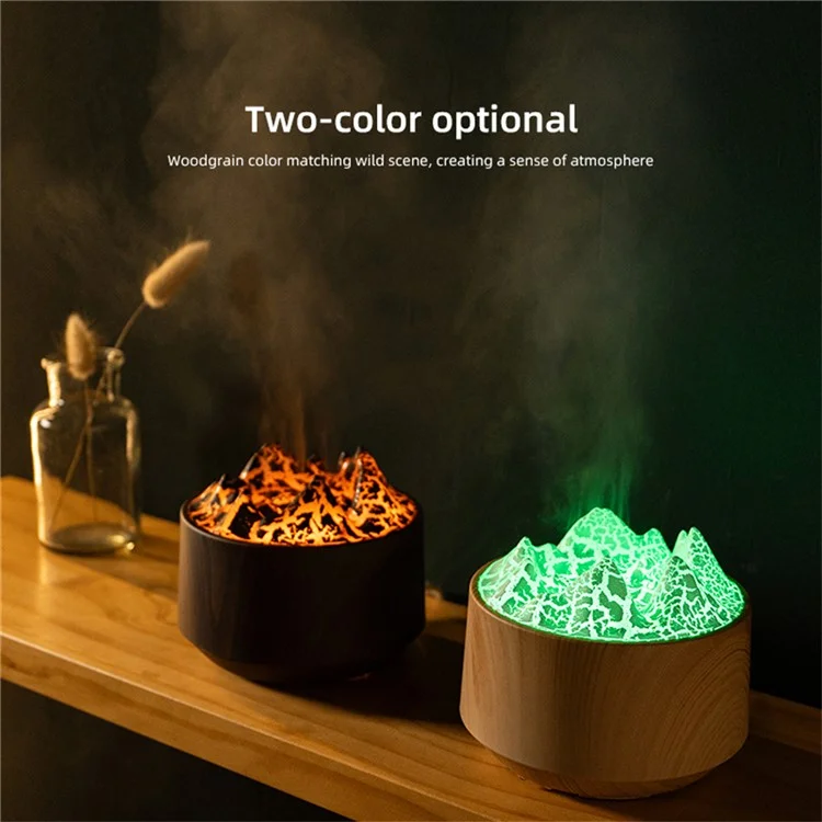 HY03 Colorful Light Essential Oil Aroma Diffuser Home Office Air Humidifier - Light Brown