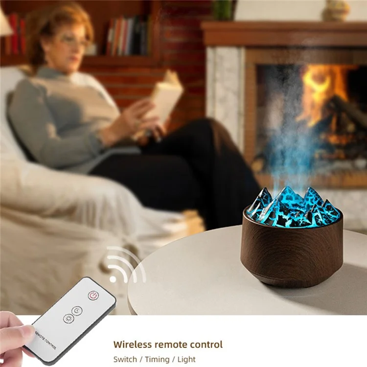 HY03 Colorful Light Essential Oil Aroma Diffuser Home Office Air Humidifier - Light Brown