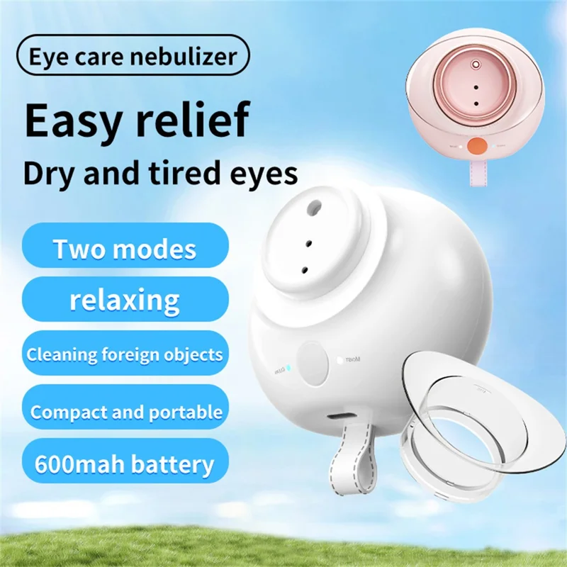 XY-3013 2-in-1 Eye Wash Mist Spray Spa Care Relieve Eye Fatigue Dryness Dual Mode Eye Moisturizer - White