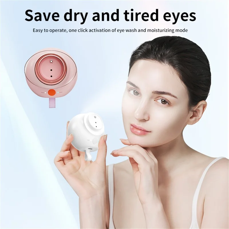 XY-3013 2-in-1 Eye Wash Mist Spray Spa Care Relieve Eye Fatigue Dryness Dual Mode Eye Moisturizer - White
