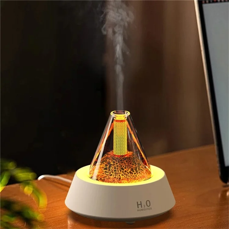 Creative Aromatherapy Machine Air Humidifier Home Ultrasonic Atomizer - Volcanic Lava / Black