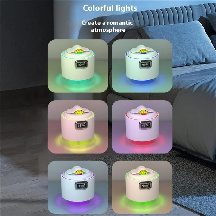 RGB Ambient Light USB Air Humidifier Bedroom Rechargeable Mist Diffuser Night Light