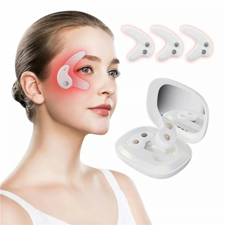 2 In 1 Makeup Mirror Eye Care Patches with Charging Case Anti Wrinkle Eye Massager