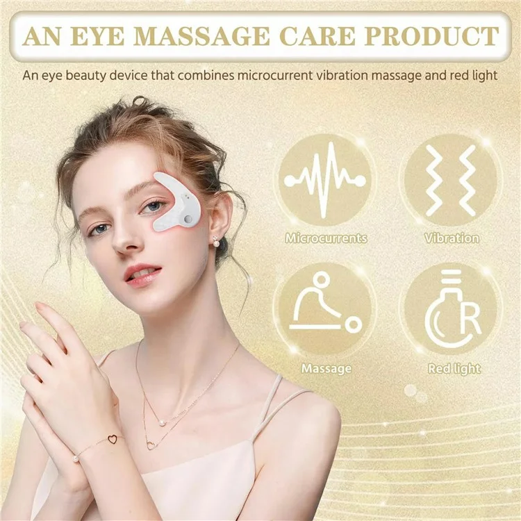 2 In 1 Makeup Mirror Eye Care Patches with Charging Case Anti Wrinkle Eye Massager