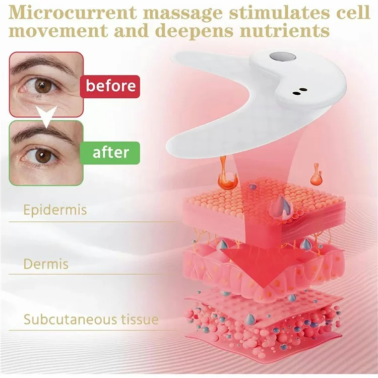 2 In 1 Makeup Mirror Eye Care Patches with Charging Case Anti Wrinkle Eye Massager