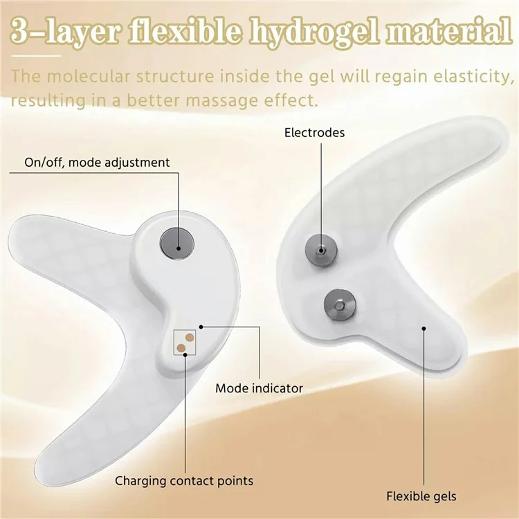 2 In 1 Makeup Mirror Eye Care Patches with Charging Case Anti Wrinkle Eye Massager