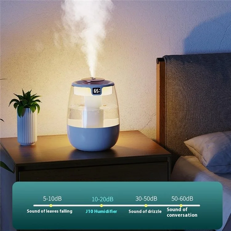 Dual Mist Desktop Air Humidifier with Humidity Display for Bedroom Office Living Room - Green
