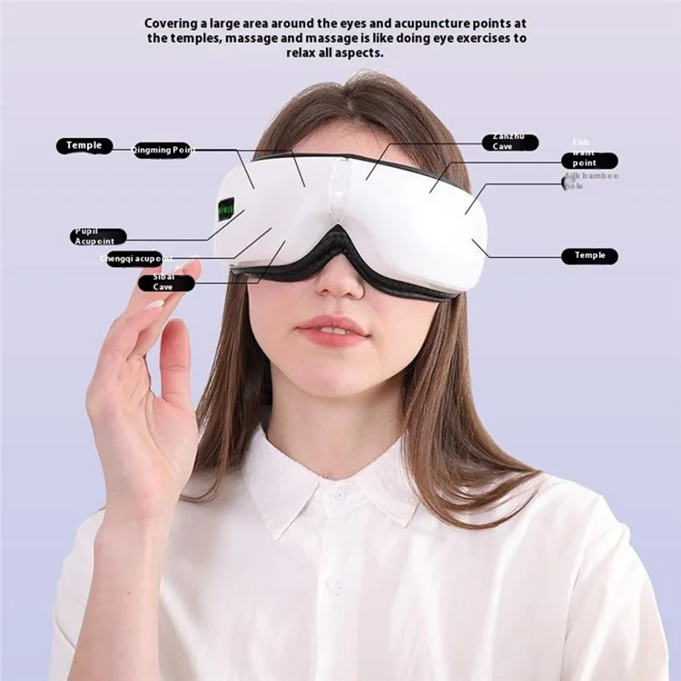 JY-203 Eye Mask Vibration Heating Eye Massager Hot Compress Eye Care Device with Bluetooth-compatible Music