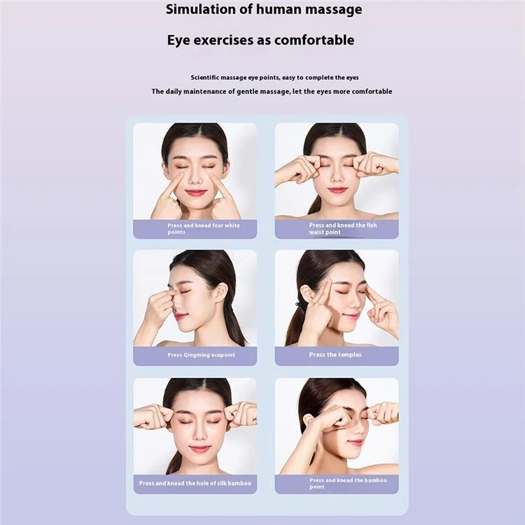 JY-203 Eye Mask Vibration Heating Eye Massager Hot Compress Eye Care Device with Bluetooth-compatible Music