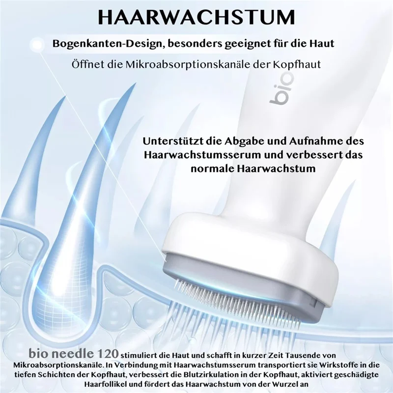 Carimbo de Microagulhamento para Cuidados Locais da Pele DRS120A - Rolo com Agulhas de Aço Inoxidável Ajustáveis de 0-2,0mm