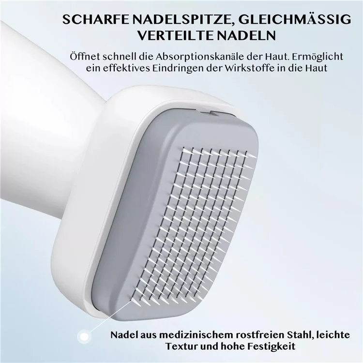 Carimbo de Microagulhamento para Cuidados Locais da Pele DRS120A - Rolo com Agulhas de Aço Inoxidável Ajustáveis de 0-2,0mm